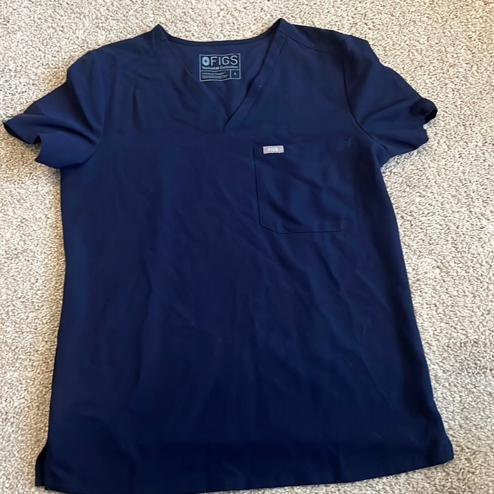 FIGS navy blue scrub top size small